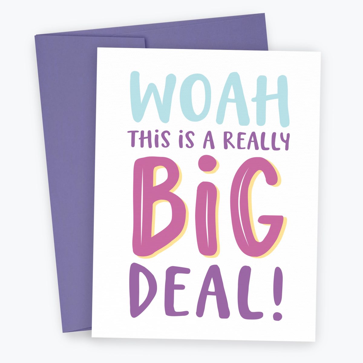 Really Big Deal Card, Congratulations Card, School, Graduation, New Job, Job Promotion, Amazing, Great Job, Fun Colorful Greeting Card