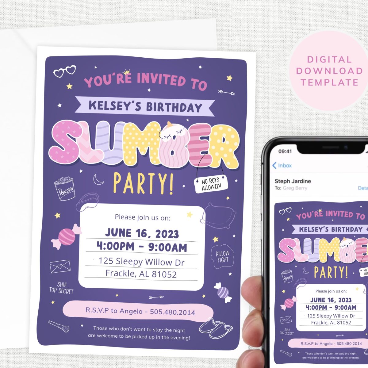 Slumber Party Invitation