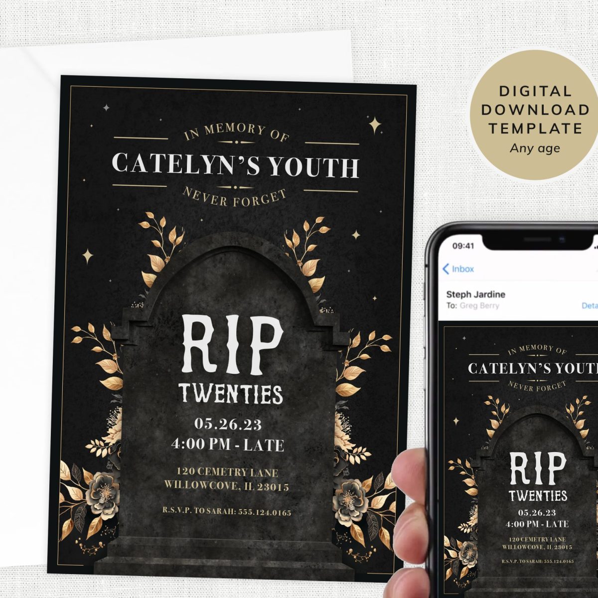 RIP Birthday Invitation