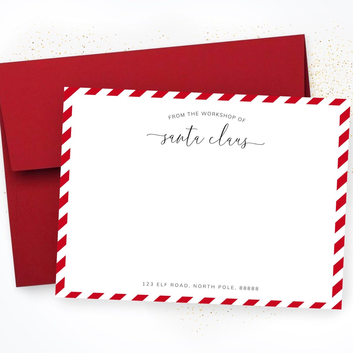 Santa Note Cards & Envelopes, Note from Santa Claus, Letter from Santa