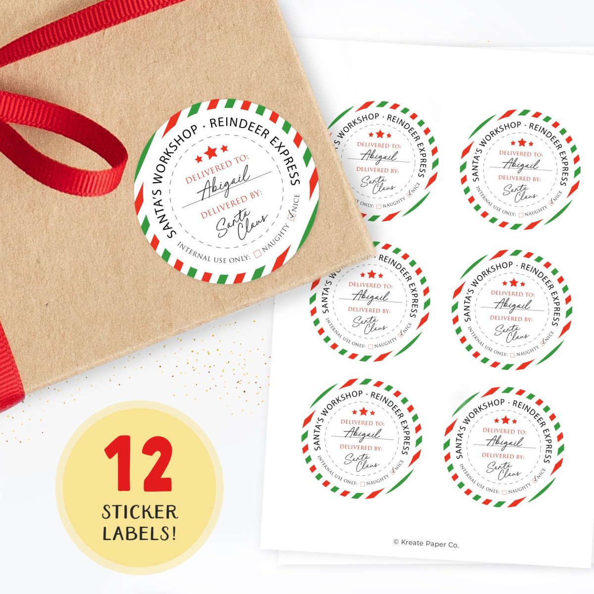 Official Santa Labels - Personalized Santa Christmas Labels