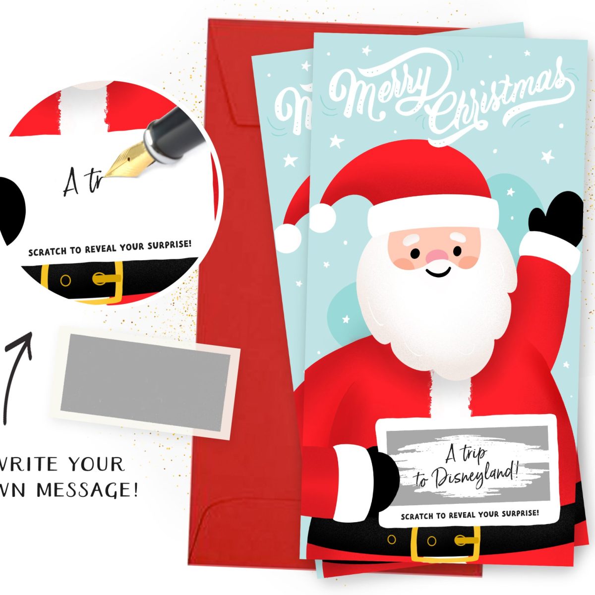 Santa Scratch Off Voucher, Surprise Christmas Voucher from Santa