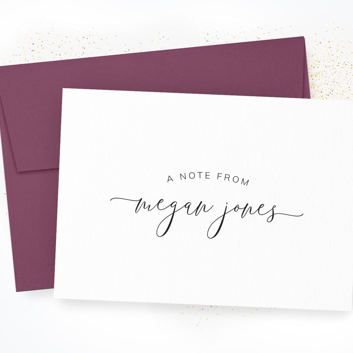 Personalized Folded Note Cards, Stationery Sets