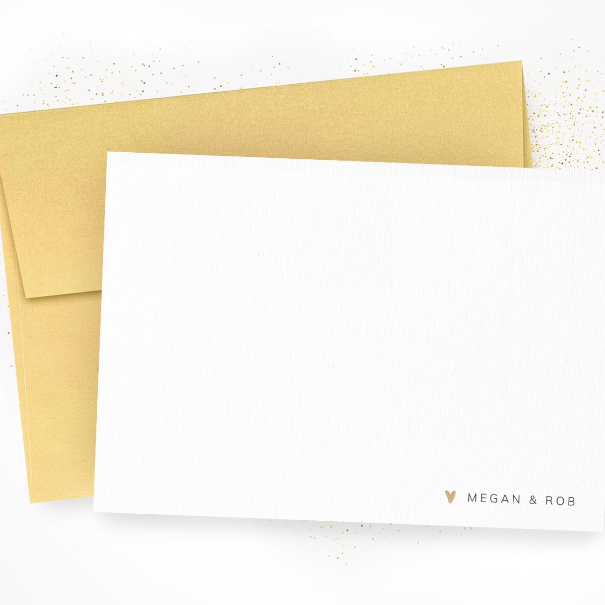 Heart Personalized Note Cards, Stationery Sets