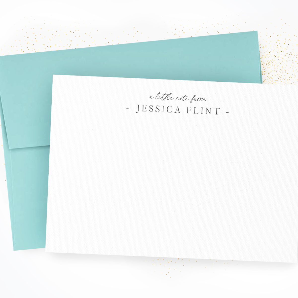 Personalized Note Card - A Little Note From Notecard, Custom Name