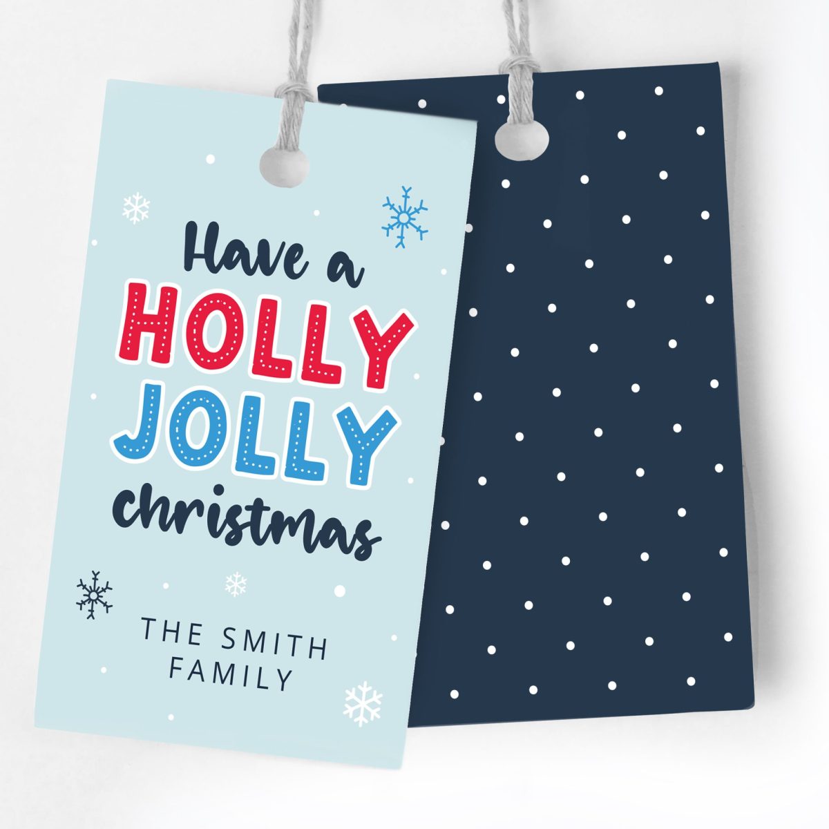 Family Christmas Tags, Holly Jolly Christmas, Christmas Gift Tags