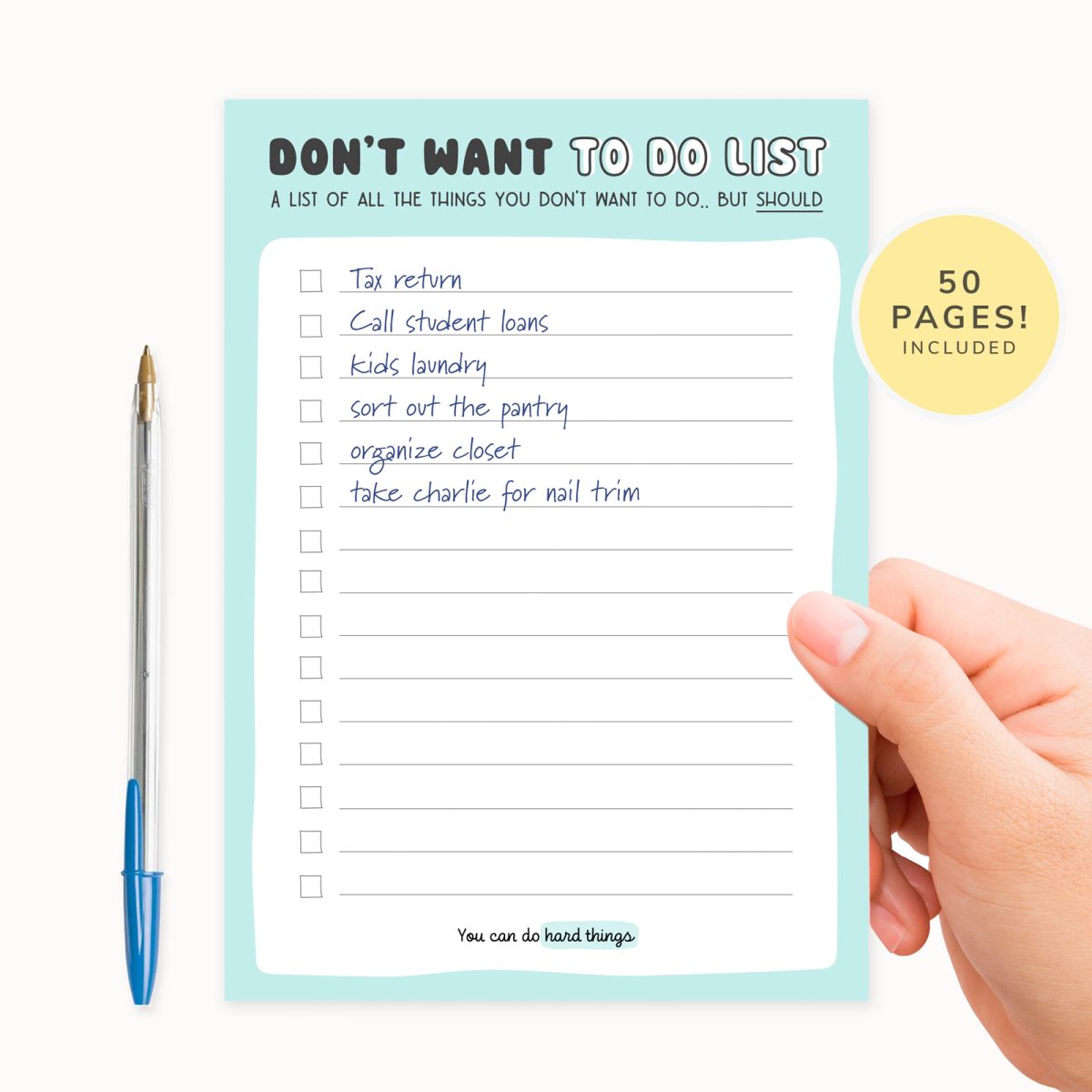 Don't Want To Do List Notepad - Funny Notepad