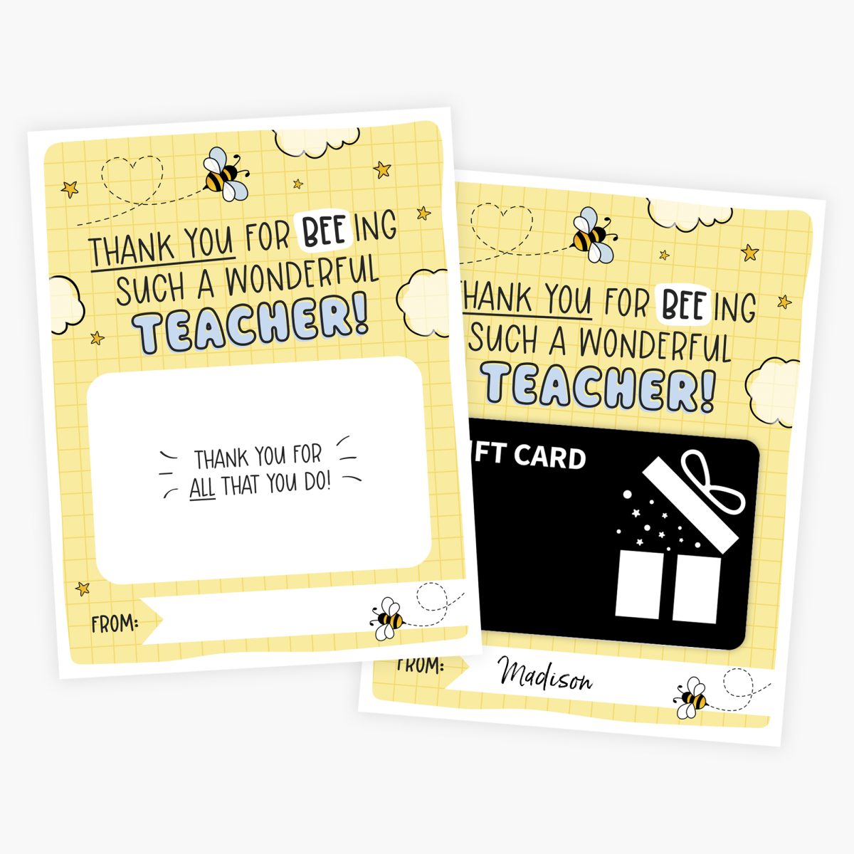 Teacher Thank You Gift Card Holder (Digital)