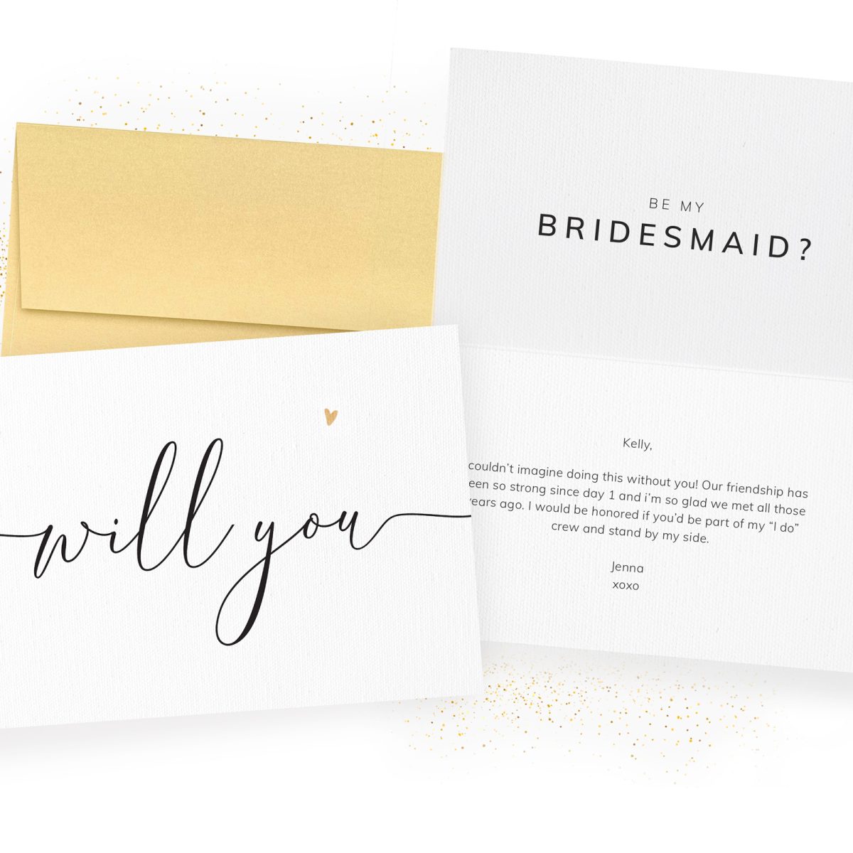 Will you be my bridal party question card