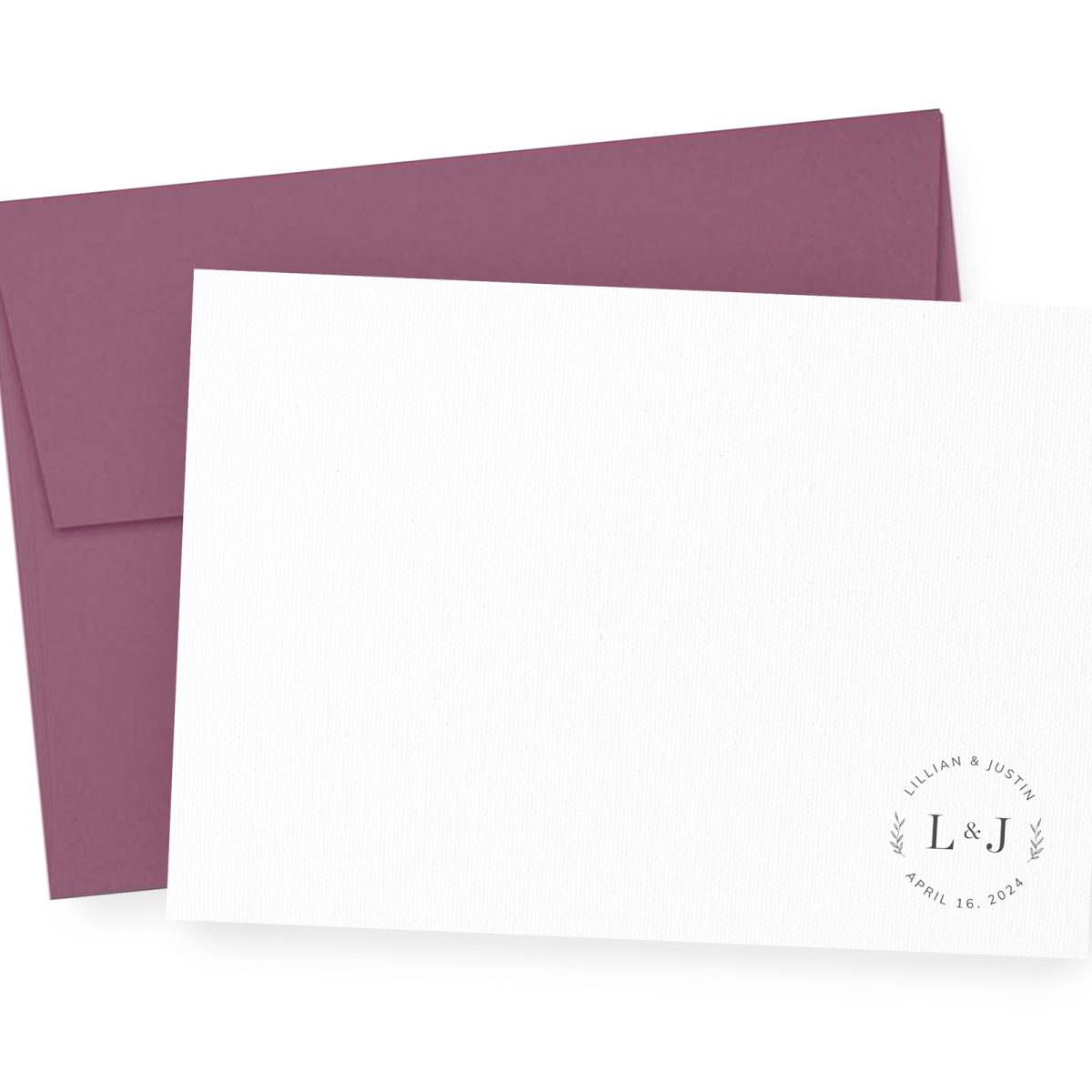 Personalized Wedding Stationery - Couples Logo Notecards