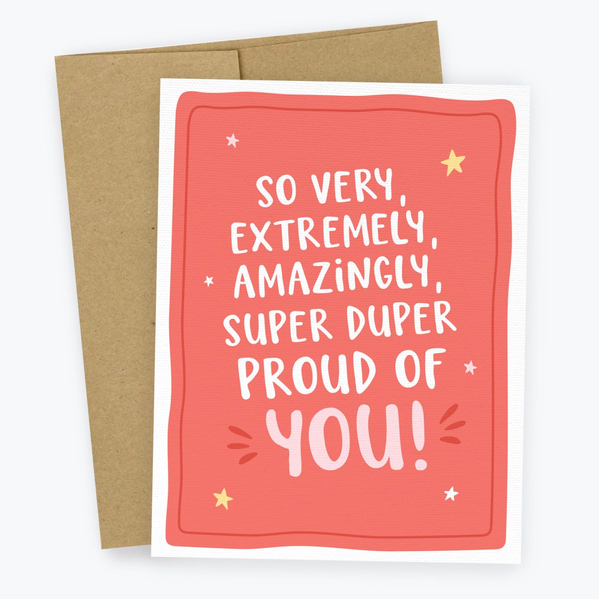 So Proud of You card - Congratulations, Graduation Card, New Job Card, Divorce Card, Milestone Card