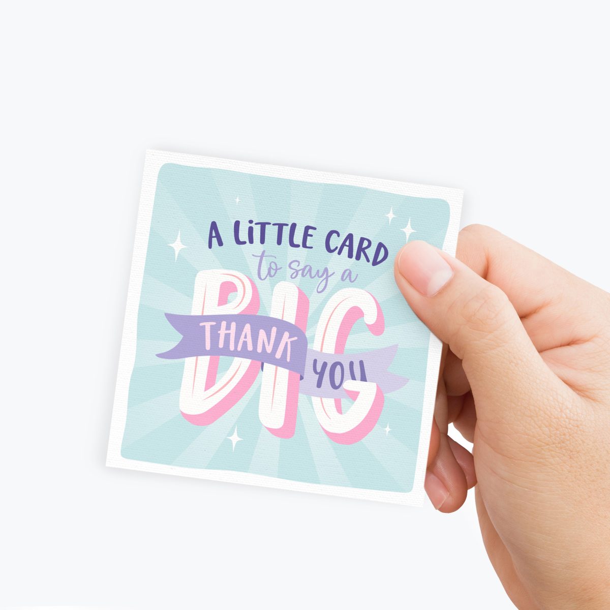 Mini Positivity Card - Little Card to say a Big Thank you, Cute Thank You Card