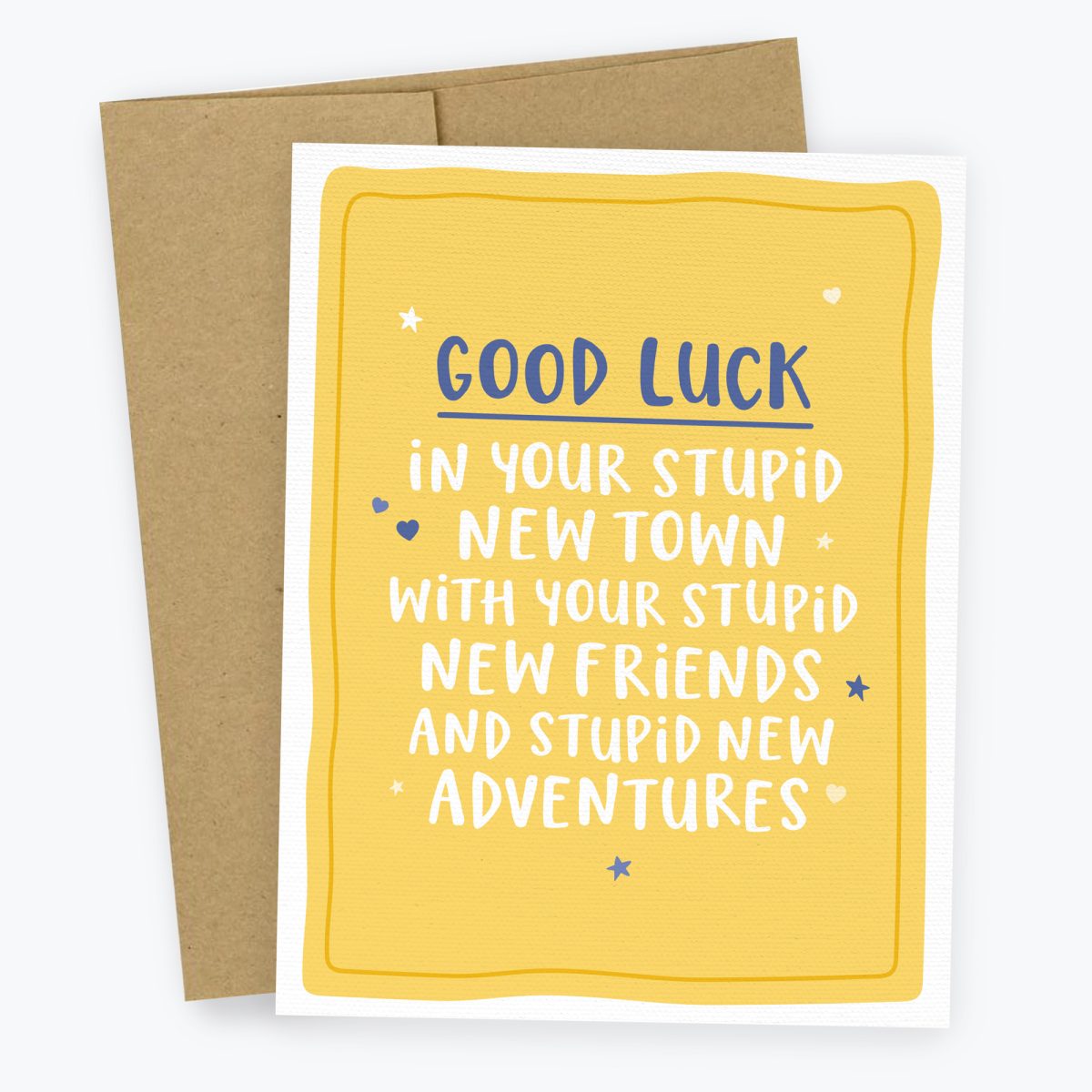 Bitter new home card - funny card to friends and family moving