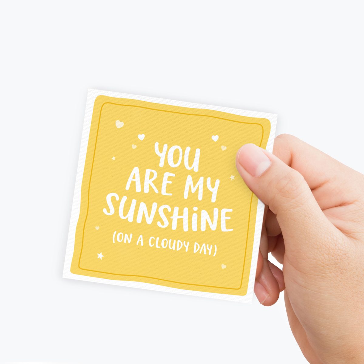 Mini Positivity Cards - You are my sunshine, yellow card, lunch box notes