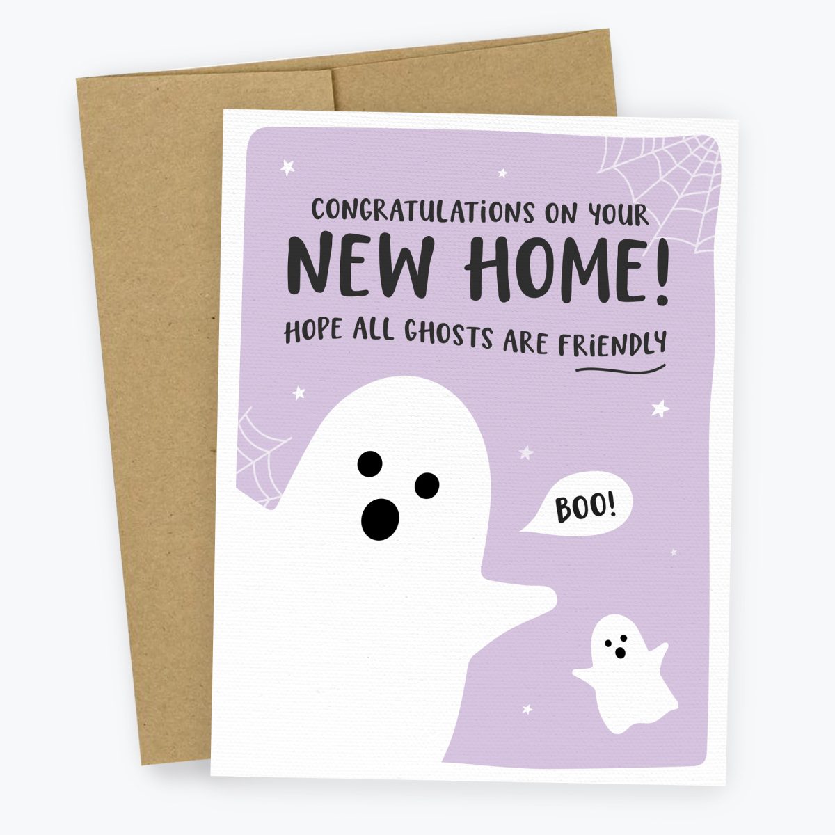 Funny New Home Card, Ghosts are Friendly, Fixer Upper, Remodel, New House, Housewarming Card