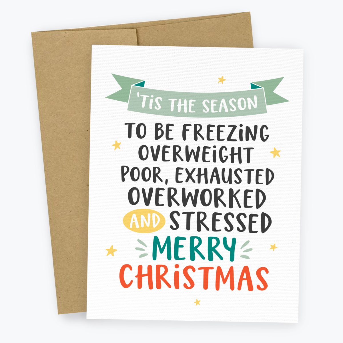 'Tis the Season - Negative Christmas Card, Humbug, Scrooge