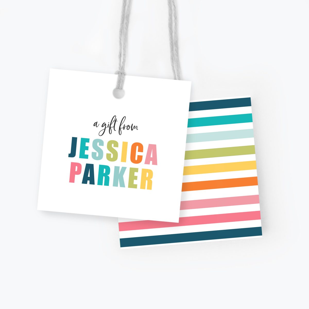 Personalized Name Gift Tags, Family Name Christmas Tags, Holiday Tags, Personalized Stationery