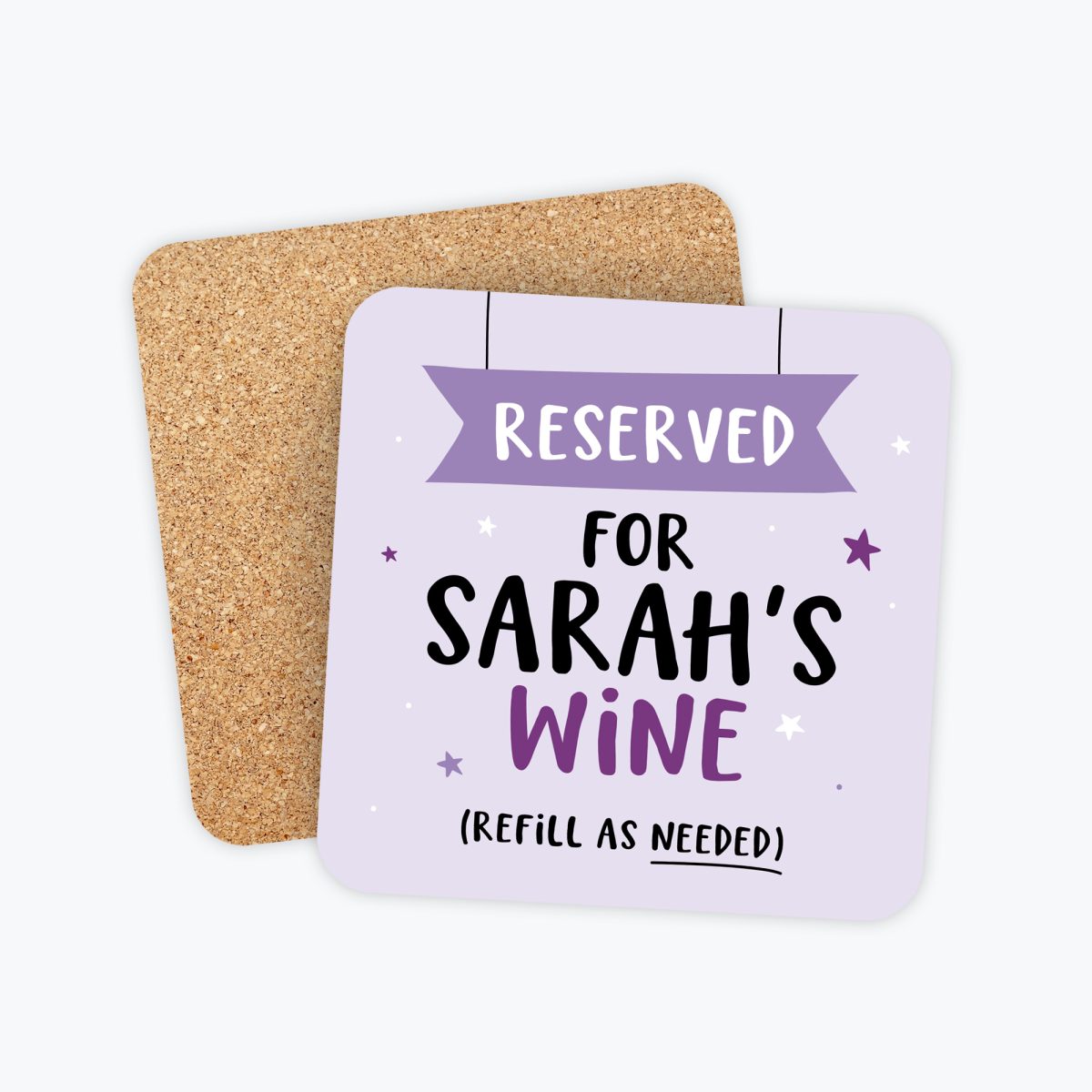 Personalized Reserved Coaster, Funny Drink Coaster, Friend Gift