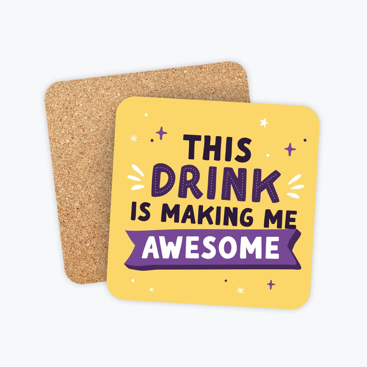 Funny Coaster, Drinks make me awesome, Awesome drinks coaster, Awesome drinks, Feel Awesome