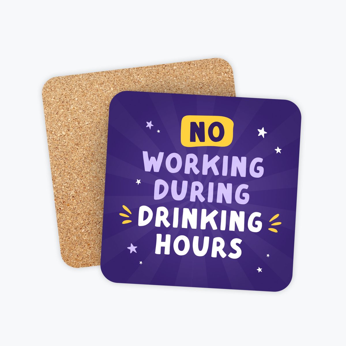 Funny Coaster, No working during drinking hours coaster, No working and drinking coaster