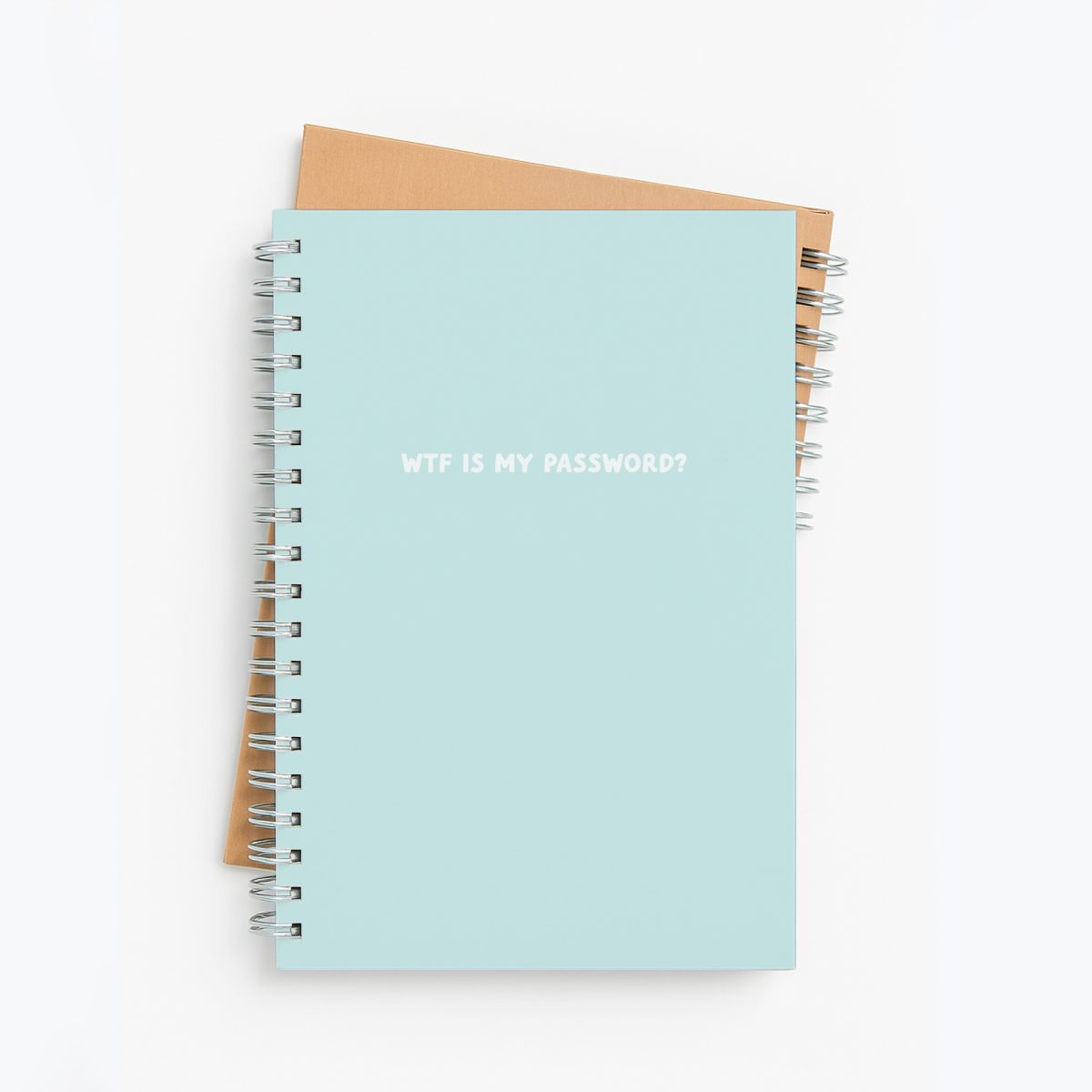 Password Notebook that reads 'WTF is my Password'
