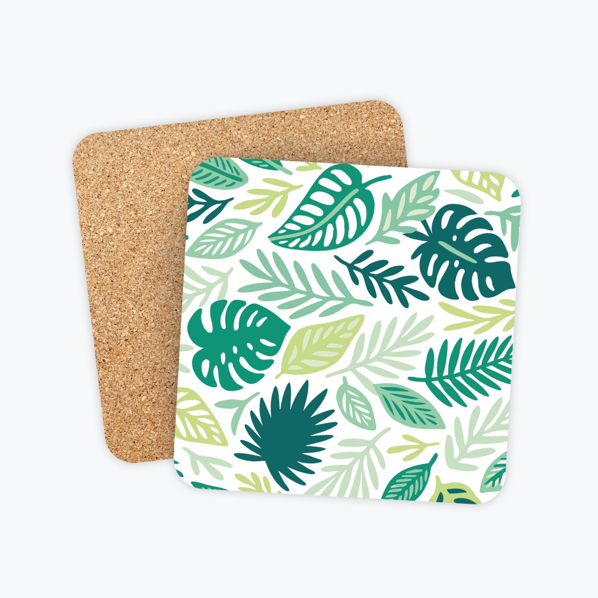 Plant Leaf Palm Coaster, Tropical Palm Leaves Drink Coasters