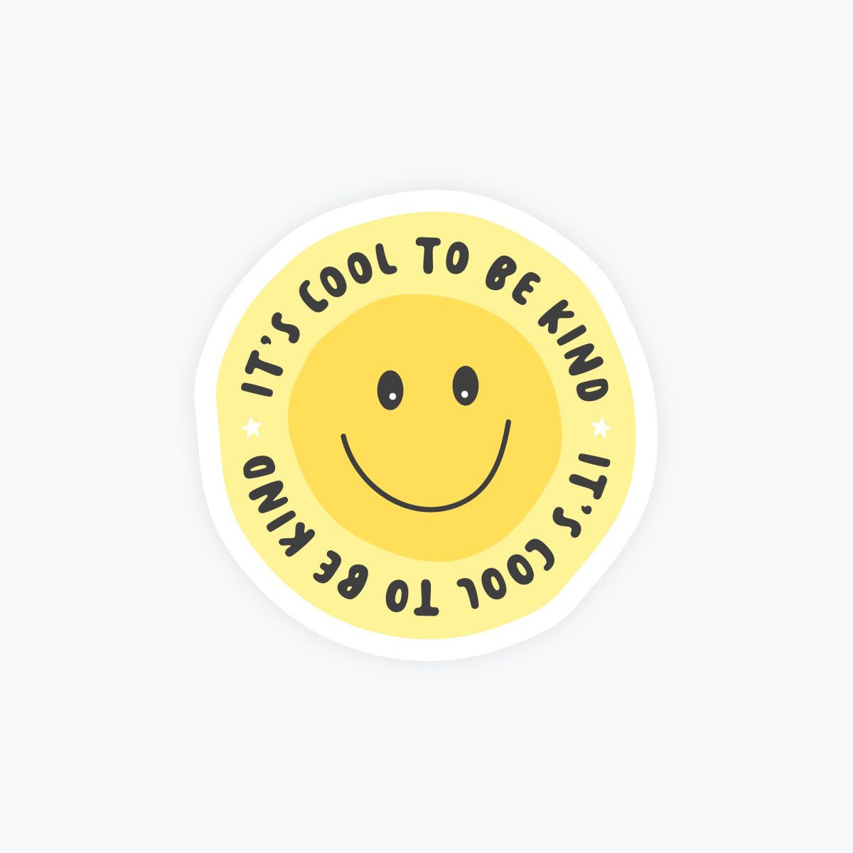 Cool to be Kind Sticker, Smiley Face, Kid Lunchbox Stickers
