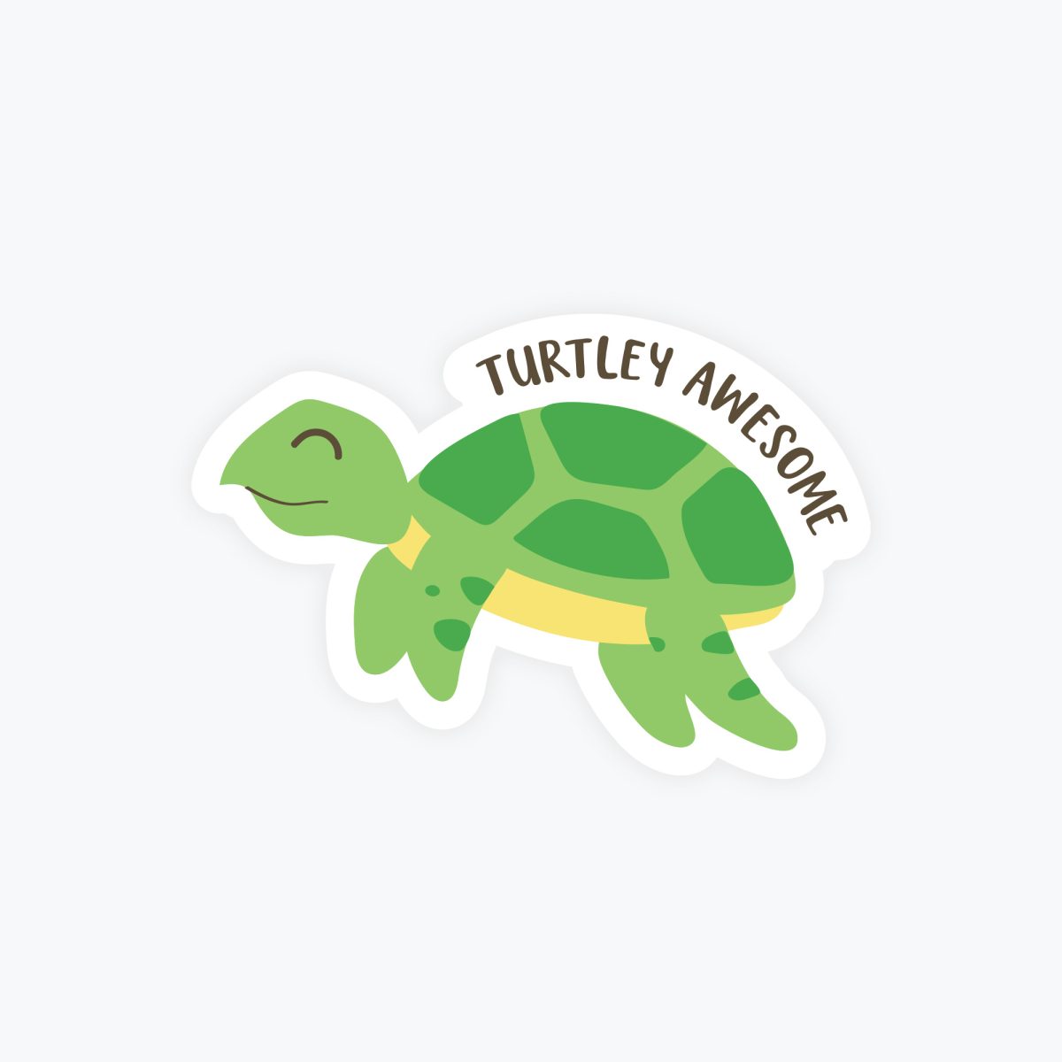 Turtley Awesome Sticker, Kids Stickers - Turtle