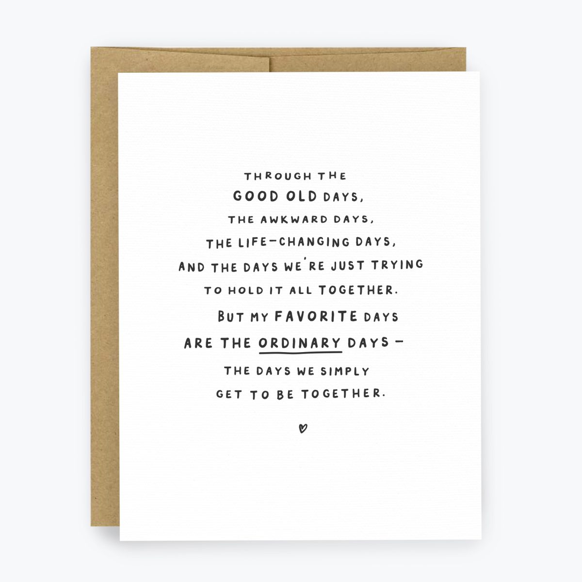 The Ordinary Days - Romantic Card