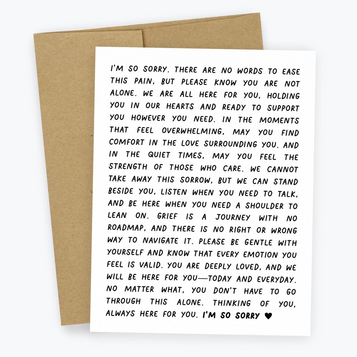 I'm So Sorry Sympathy Card