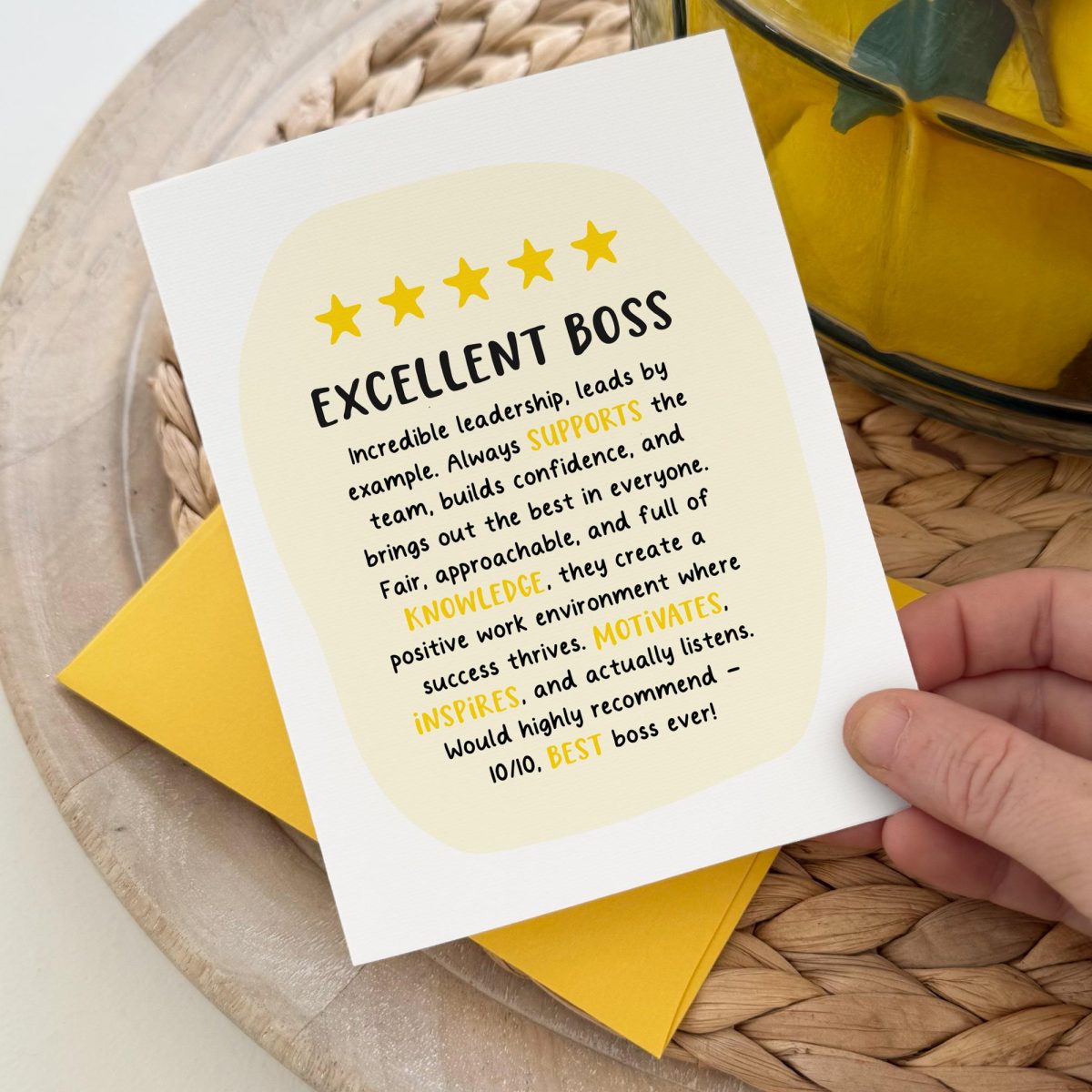Excellent Boss Card