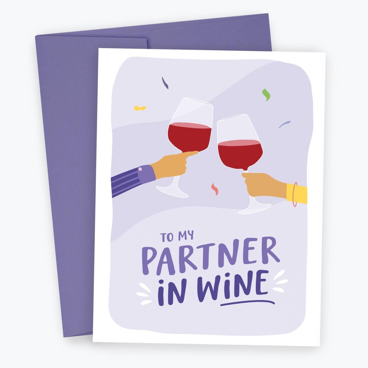 Partner in Wine Birthday Card