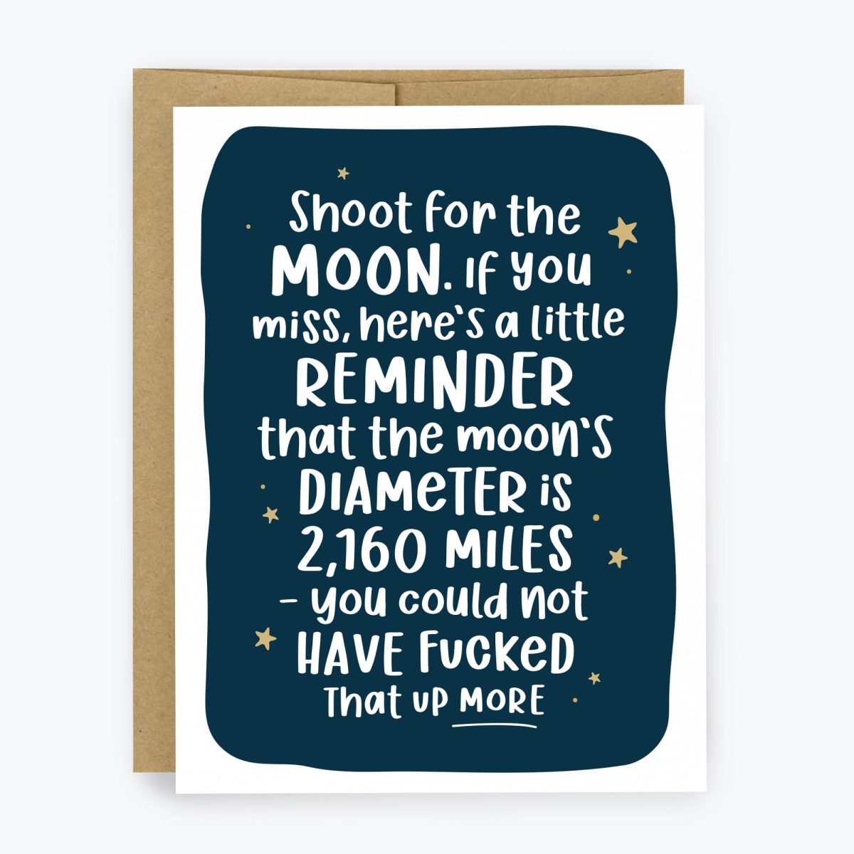Shoot For The Moon Good Luck Card
