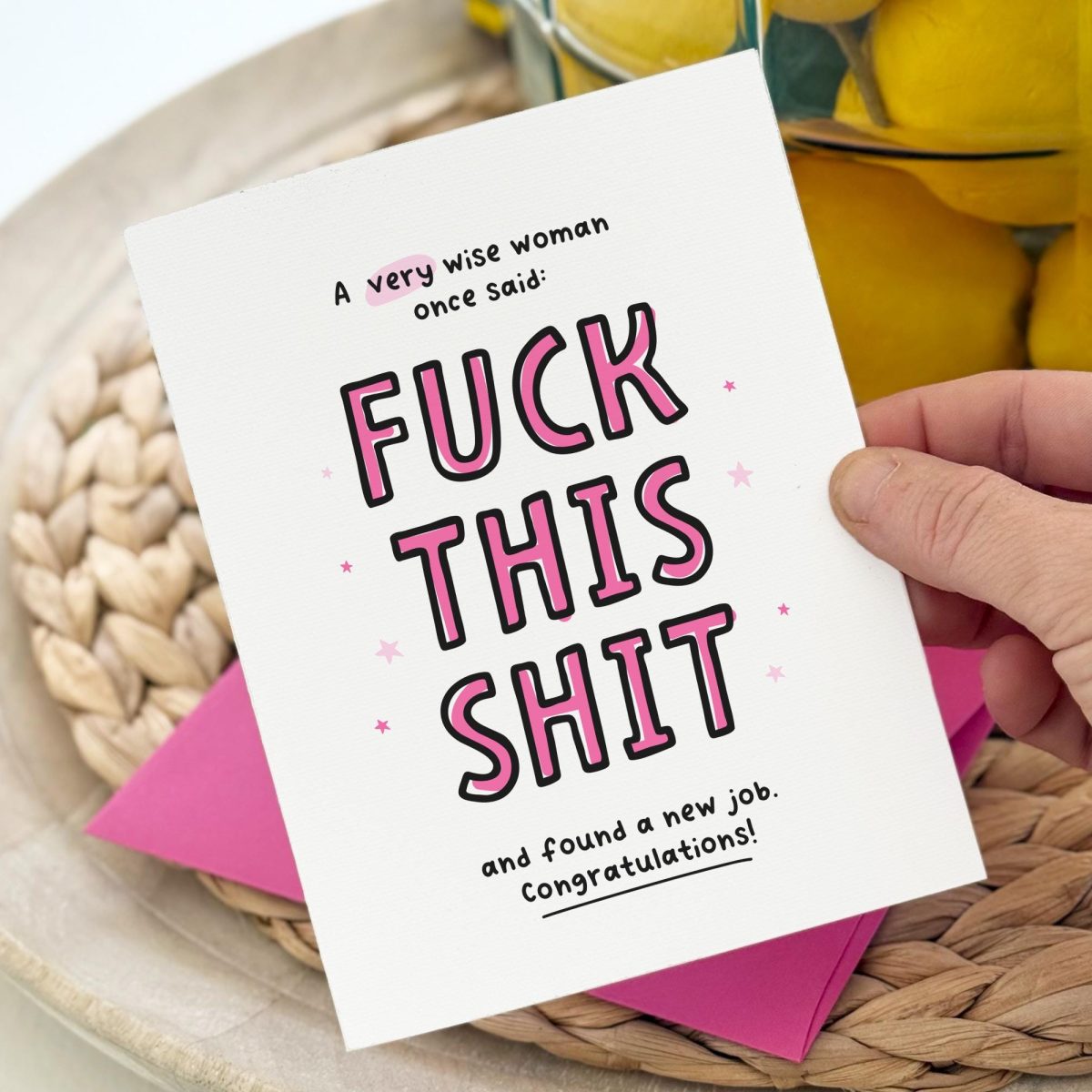 A Very Wise Woman Found a New Job Card