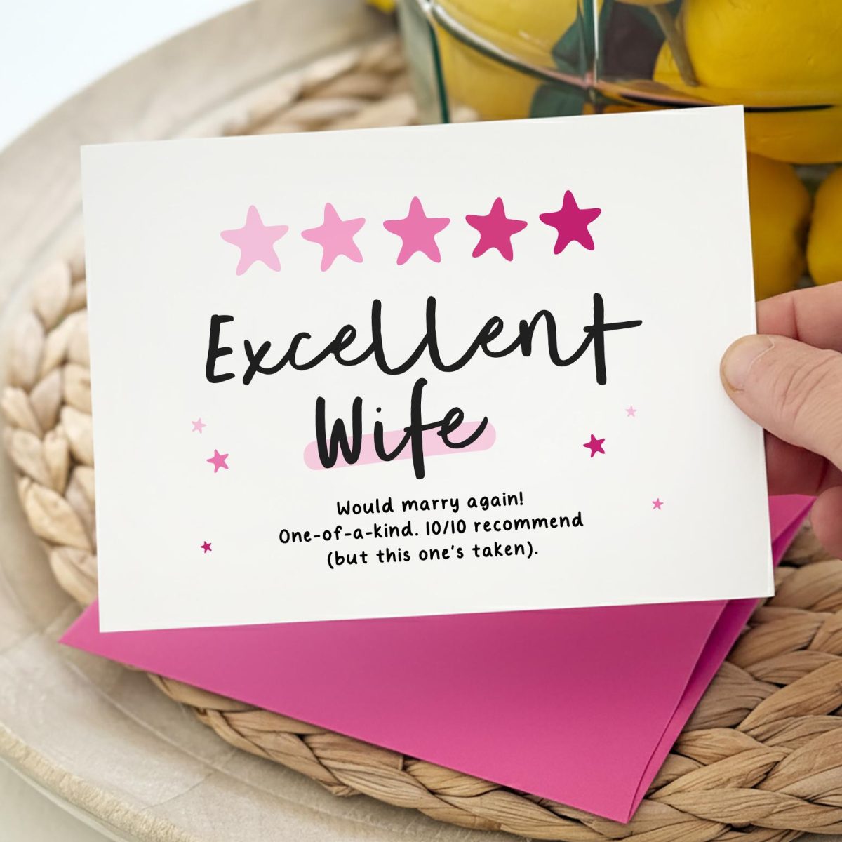 Excellent Wife Greeting Card