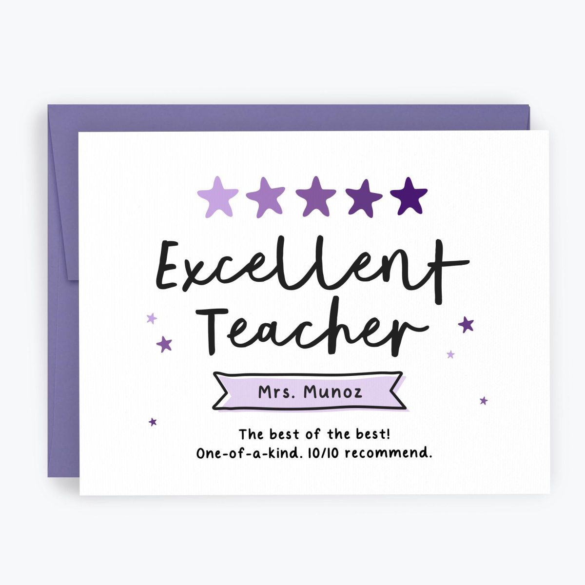 Personalized Teacher Thank You Card