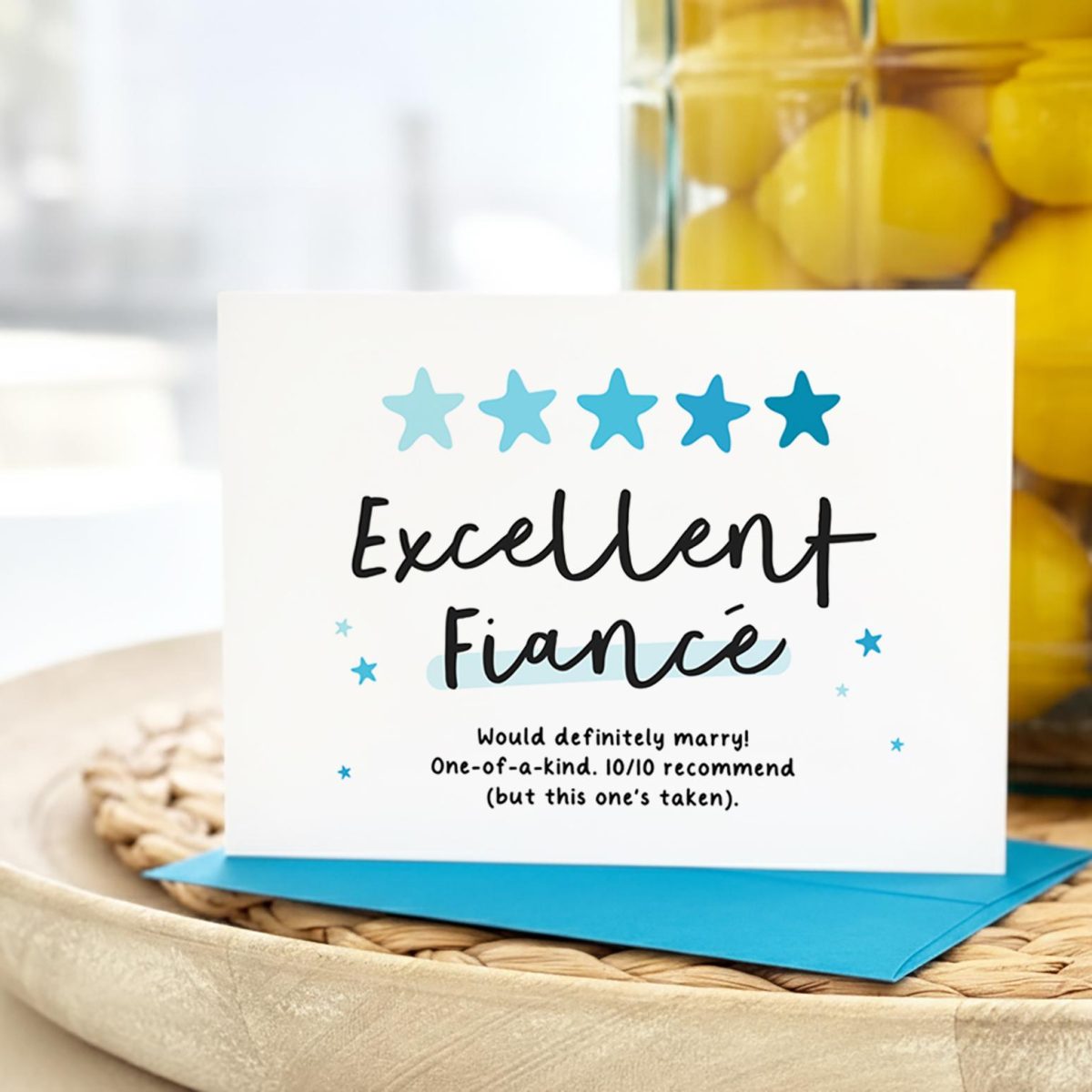 Excellent Fiance Greeting Card