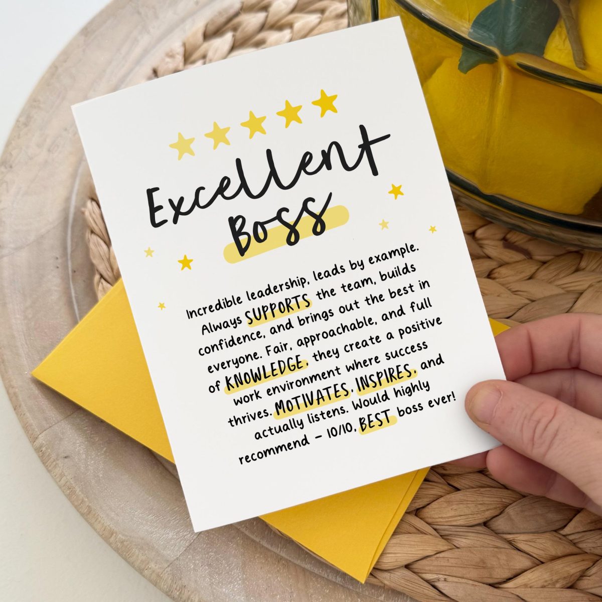 Excellent Boss Greeting Card