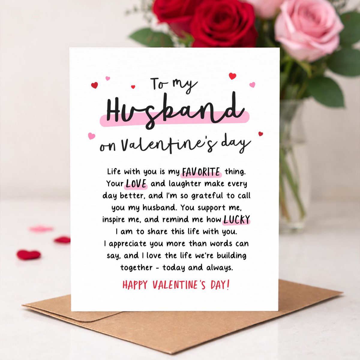 Husband Valentines Card