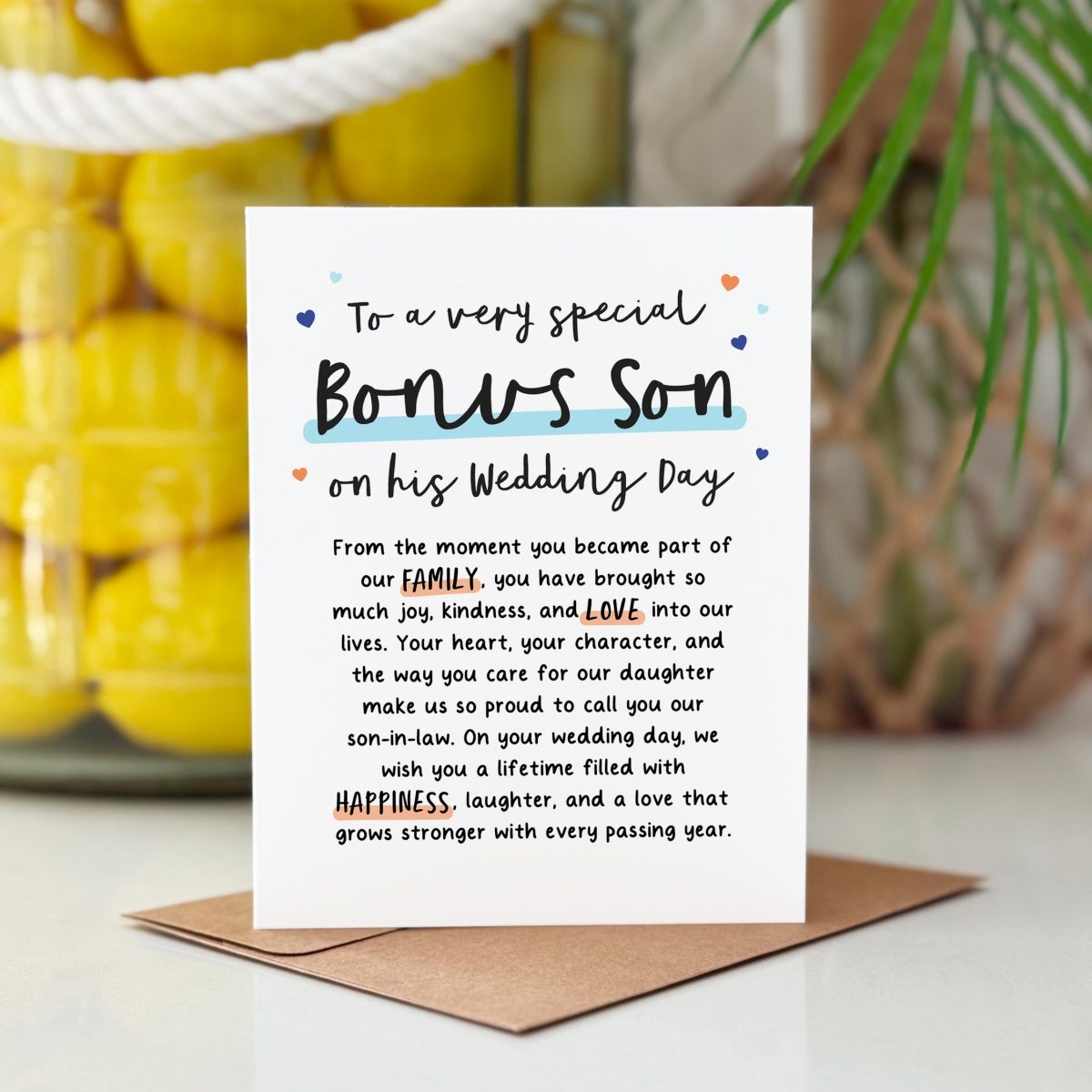 To My Bonus Son on his Wedding Day
