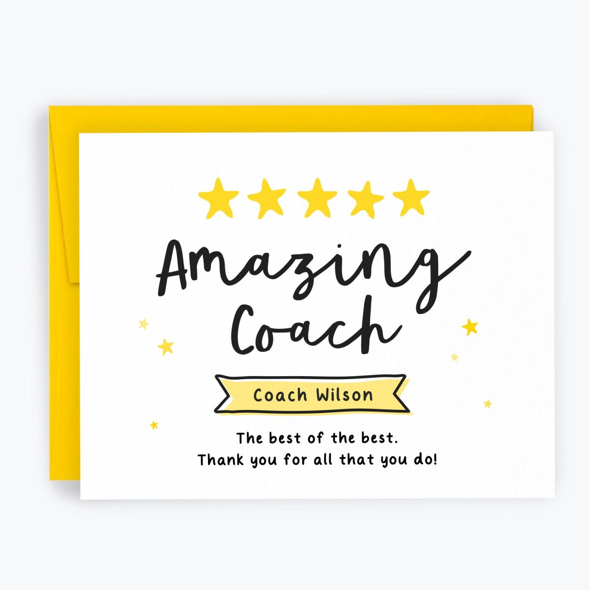 Personalized Amazing Coach Greeting Card