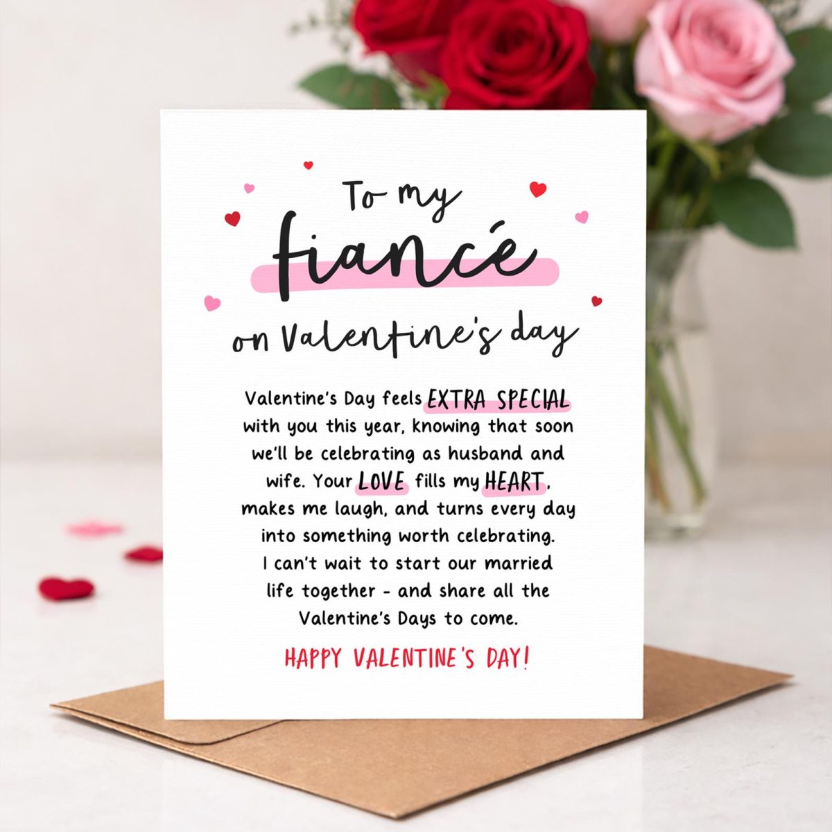 Fiance Valentines Card