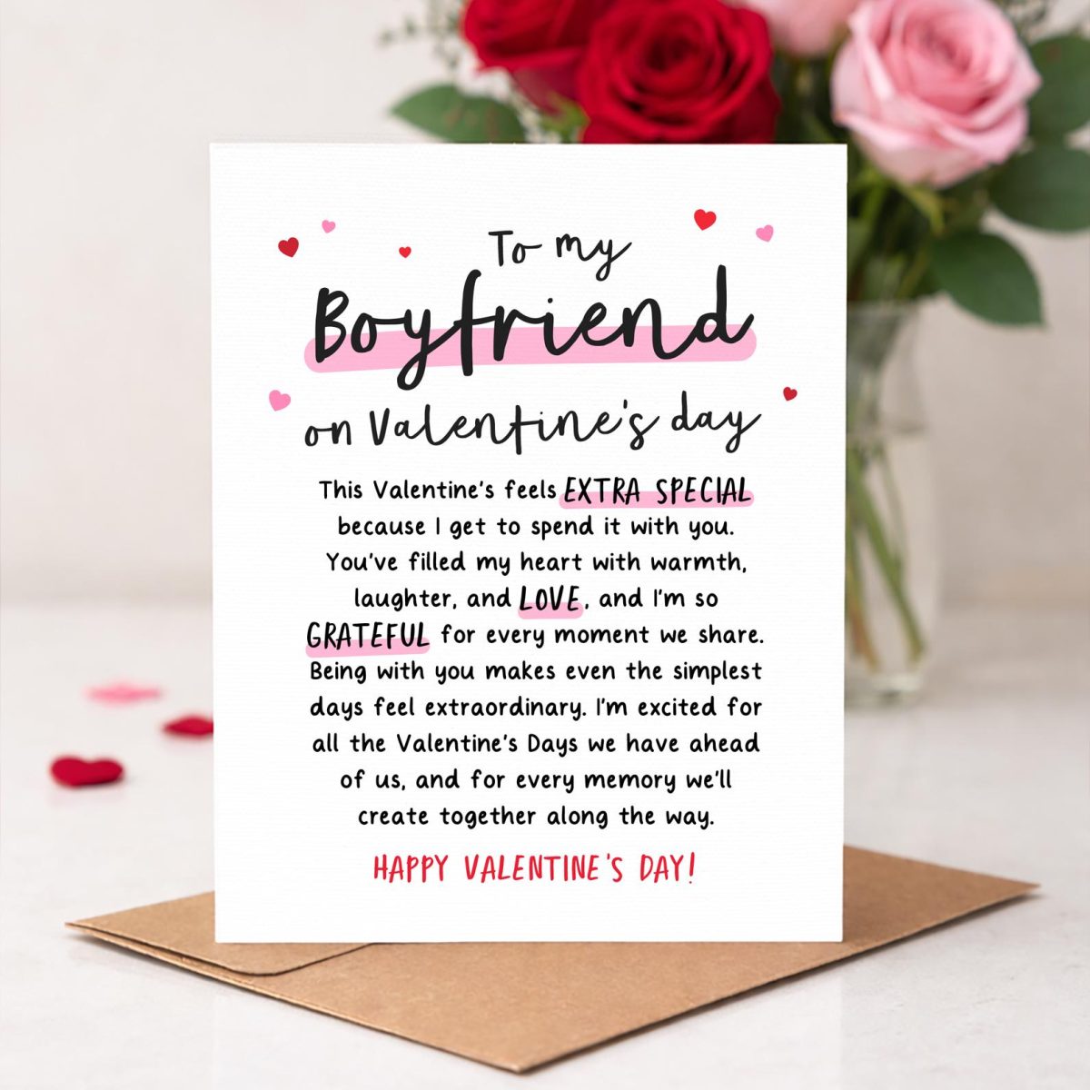 To My Boyfriend On Valentines Day Card
