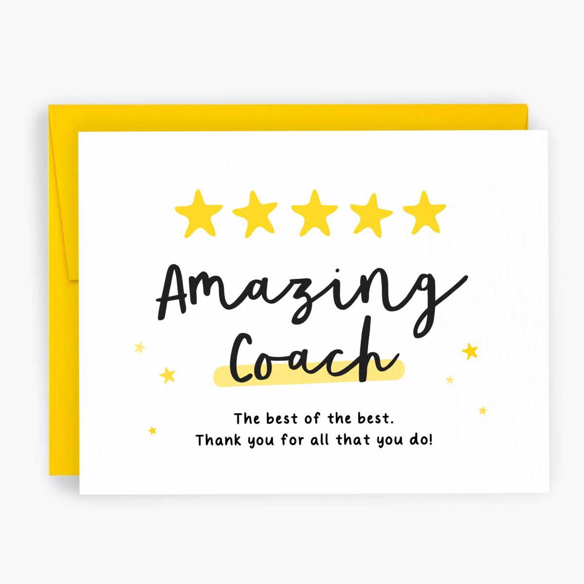Amazing Coach Thank You Card