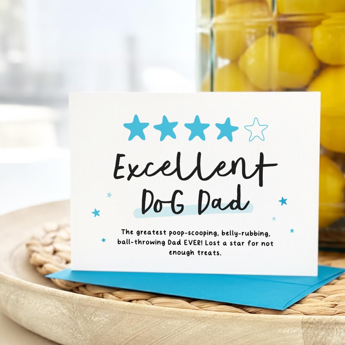 Excellent Dog Dad Card