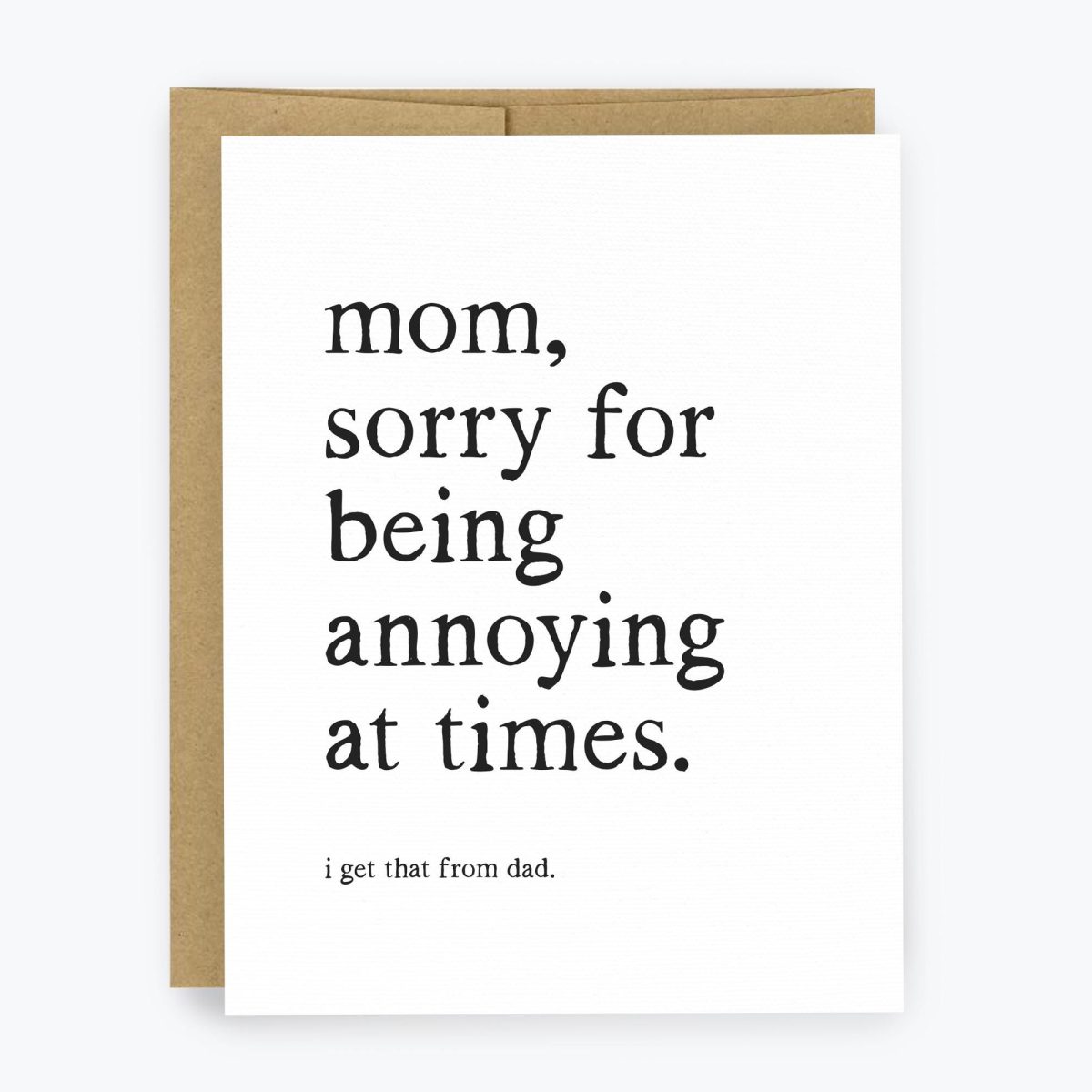 Dad Traits - Funny Card to mom