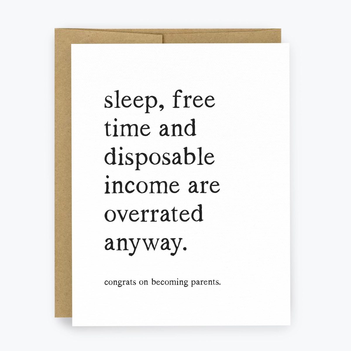 Overrated - Funny New Parents Card
