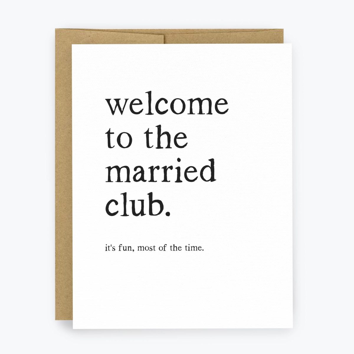 Married Club Wedding Card
