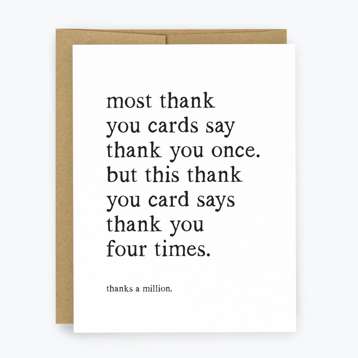 Thanks a Million Thank You Card
