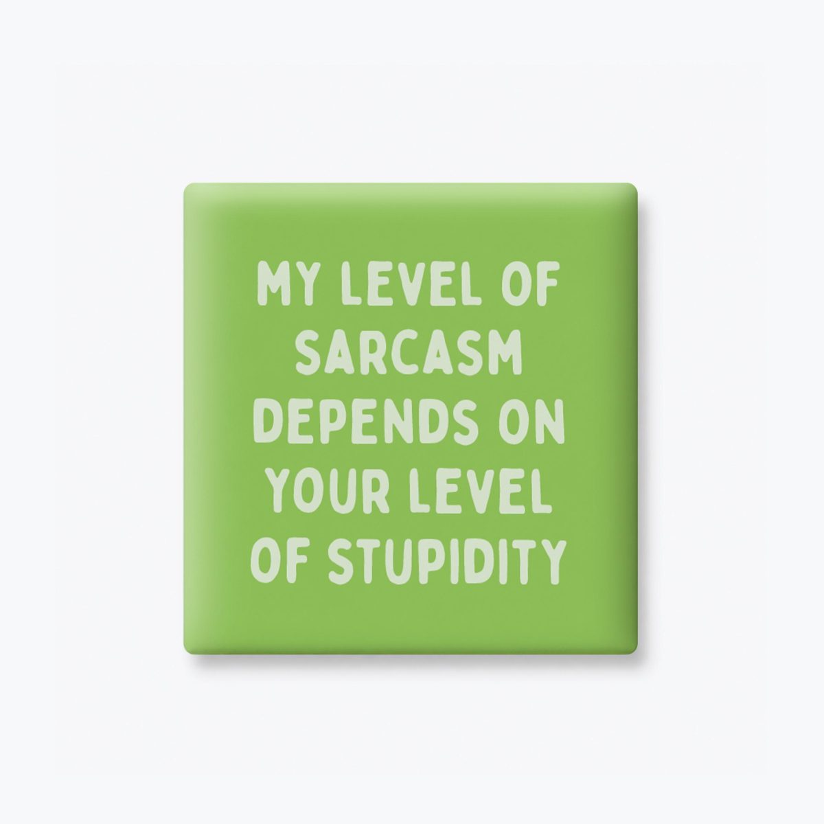 My Level of Sarcasm Depends on Your Level of Stupidity Magnet
